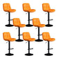 Faux Leather Swivel Bar Chair Modern Armless Upholstered Bar Stool Orange 8 Piece Set Clearhalo 'Bar Furniture' 'Bar Stools' 'bar_stools' 'furn' 'furn_bar_stools' 'Furniture' 'Kitchen & Dining Furniture' 5777537