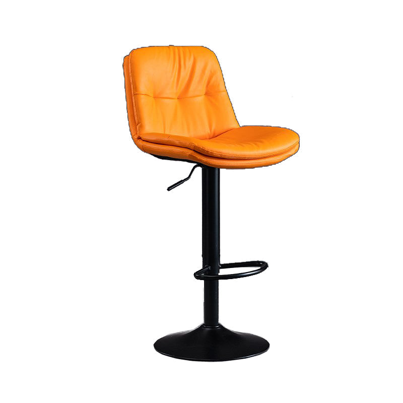Faux Leather Swivel Bar Chair Modern Armless Upholstered Bar Stool Clearhalo 'Bar Furniture' 'Bar Stools' 'bar_stools' 'furn' 'furn_bar_stools' 'Furniture' 'Kitchen & Dining Furniture' 5777538