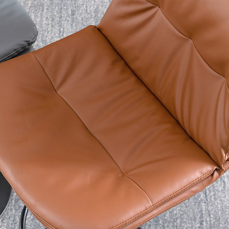 Faux Leather Swivel Bar Chair Modern Armless Upholstered Bar Stool Clearhalo 'Bar Furniture' 'Bar Stools' 'bar_stools' 'furn' 'furn_bar_stools' 'Furniture' 'Kitchen & Dining Furniture' 5777539