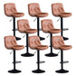 Faux Leather Swivel Bar Chair Modern Armless Upholstered Bar Stool Brown 8 Piece Set Clearhalo 'Bar Furniture' 'Bar Stools' 'bar_stools' 'furn' 'furn_bar_stools' 'Furniture' 'Kitchen & Dining Furniture' 5777547