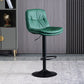 Faux Leather Swivel Bar Chair Modern Armless Upholstered Bar Stool Green 1 Piece Clearhalo 'Bar Furniture' 'Bar Stools' 'bar_stools' 'furn' 'furn_bar_stools' 'Furniture' 'Kitchen & Dining Furniture' 5777559