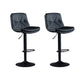 Faux Leather Swivel Bar Chair Modern Armless Upholstered Bar Stool Black 2 Piece Set Clearhalo 'Bar Furniture' 'Bar Stools' 'bar_stools' 'furn' 'furn_bar_stools' 'Furniture' 'Kitchen & Dining Furniture' 5777565