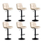 Faux Leather Swivel Bar Chair Modern Armless Upholstered Bar Stool White 6 Piece Set Clearhalo 'Bar Furniture' 'Bar Stools' 'bar_stools' 'furn' 'furn_bar_stools' 'Furniture' 'Kitchen & Dining Furniture' 5777572