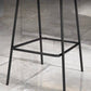 Industrial Upholstered Bar Chair Rattan Weave Low Back Bar Stool