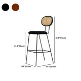 Canna da bar imbottita industriale Rattan Weave Lomballo sgabello da bar