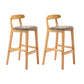 Modern Rubberwood Dessert Shop Barstool Footrest Matte Finish Stool Grey 2 Piece Set Clearhalo 'Bar Furniture' 'Bar Stools' 'bar_stools' 'furn' 'furn_bar_stools' 'Furniture' 'Kitchen & Dining Furniture' 5777804