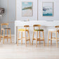 Modern Rubberwood Dessert Shop Barstool Footrest Matte Finish Stool Clearhalo 'Bar Furniture' 'Bar Stools' 'bar_stools' 'furn' 'furn_bar_stools' 'Furniture' 'Kitchen & Dining Furniture' 5777811