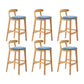 Modern Rubberwood Dessert Shop Barstool Footrest Matte Finish Stool Sky Blue 6 Piece Set Clearhalo 'Bar Furniture' 'Bar Stools' 'bar_stools' 'furn' 'furn_bar_stools' 'Furniture' 'Kitchen & Dining Furniture' 5777835