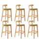 Modern Rubberwood Dessert Shop Barstool Footrest Matte Finish Stool Green 6 Piece Set Clearhalo 'Bar Furniture' 'Bar Stools' 'bar_stools' 'furn' 'furn_bar_stools' 'Furniture' 'Kitchen & Dining Furniture' 5777840