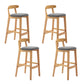 Modern Rubberwood Dessert Shop Barstool Footrest Matte Finish Stool Smoke Gray 4 Piece Set Clearhalo 'Bar Furniture' 'Bar Stools' 'bar_stools' 'furn' 'furn_bar_stools' 'Furniture' 'Kitchen & Dining Furniture' 5777859