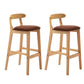 Modern Rubberwood Dessert Shop Barstool Footrest Matte Finish Stool Coffee 2 Piece Set Clearhalo 'Bar Furniture' 'Bar Stools' 'bar_stools' 'furn' 'furn_bar_stools' 'Furniture' 'Kitchen & Dining Furniture' 5777863