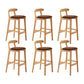 Modern Rubberwood Dessert Shop Barstool Footrest Matte Finish Stool Coffee 6 Piece Set Clearhalo 'Bar Furniture' 'Bar Stools' 'bar_stools' 'furn' 'furn_bar_stools' 'Furniture' 'Kitchen & Dining Furniture' 5777865