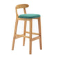 Modern Rubberwood Dessert Shop Barstool Footrest Matte Finish Stool Mint Green 1 Piece Clearhalo 'Bar Furniture' 'Bar Stools' 'bar_stools' 'furn' 'furn_bar_stools' 'Furniture' 'Kitchen & Dining Furniture' 5777867