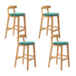 Modern Rubberwood Dessert Shop Barstool Footrest Matte Finish Stool Mint Green 4 Piece Set Clearhalo 'Bar Furniture' 'Bar Stools' 'bar_stools' 'furn' 'furn_bar_stools' 'Furniture' 'Kitchen & Dining Furniture' 5777869