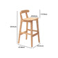Modern Rubberwood Dessert Shop Barstool Footrest Matte Finish Stool Clearhalo 'Bar Furniture' 'Bar Stools' 'bar_stools' 'furn' 'furn_bar_stools' 'Furniture' 'Kitchen & Dining Furniture' 5777872