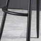 Taburete de bar industrial de piel sintética para interiores con patas de metal