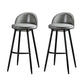 Taburete de bar industrial de piel sintética para interiores con patas de metal