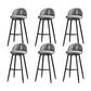 Taburete de bar industrial de piel sintética para interiores con patas de metal
