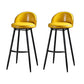 Taburete de bar industrial de piel sintética para interiores con patas de metal