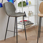 Contemporary Milk Tea Shop Low Back Stool Matte Finish Leather Barstool