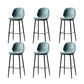Contemporary Milk Tea Shop Low Back Stool Matte Finish Leather Barstool