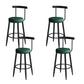 Modern Matte Finish Velvet Counter Stool Low Back Home Barstool