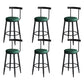 Modern Matte Finish Velvet Counter Stool Low Back Home Barstool