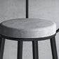 Modern Matte Finish Velvet Counter Stool Low Back Home Barstool
