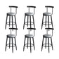 Modern Matte Finish Velvet Counter Stool Low Back Home Barstool