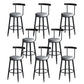 Modern Matte Finish Velvet Counter Stool Low Back Home Barstool