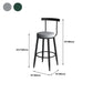 Modern Matte Finish Velvet Counter Stool Low Back Home Barstool