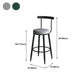 Modern Matte Finish Velvet Counter Stool Low Back Home Barstool