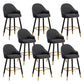 Modern Faux Leather Bar Chair Indoor Upholstered Bar Stool with Footrest