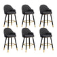 Modern Faux Leather Bar Chair Indoor Upholstered Bar Stool with Footrest