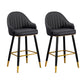 Modern Faux Leather Bar Chair Indoor Upholstered Bar Stool with Footrest