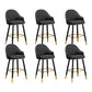 Modern Faux Leather Bar Chair Indoor Upholstered Bar Stool with Footrest