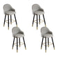 Modern Faux Leather Bar Chair Indoor Upholstered Bar Stool with Footrest