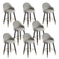 Modern Faux Leather Bar Chair Indoor Upholstered Bar Stool with Footrest