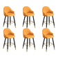 Modern Faux Leather Bar Chair Indoor Upholstered Bar Stool with Footrest