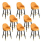 Modern Faux Leather Bar Chair Indoor Upholstered Bar Stool with Footrest
