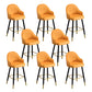 Modern Faux Leather Bar Chair Indoor Upholstered Bar Stool with Footrest
