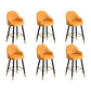 Modern Faux Leather Bar Chair Indoor Upholstered Bar Stool with Footrest