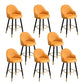 Modern Faux Leather Bar Chair Indoor Upholstered Bar Stool with Footrest
