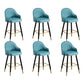 Modern Faux Leather Bar Chair Indoor Upholstered Bar Stool with Footrest