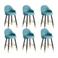Modern Faux Leather Bar Chair Indoor Upholstered Bar Stool with Footrest