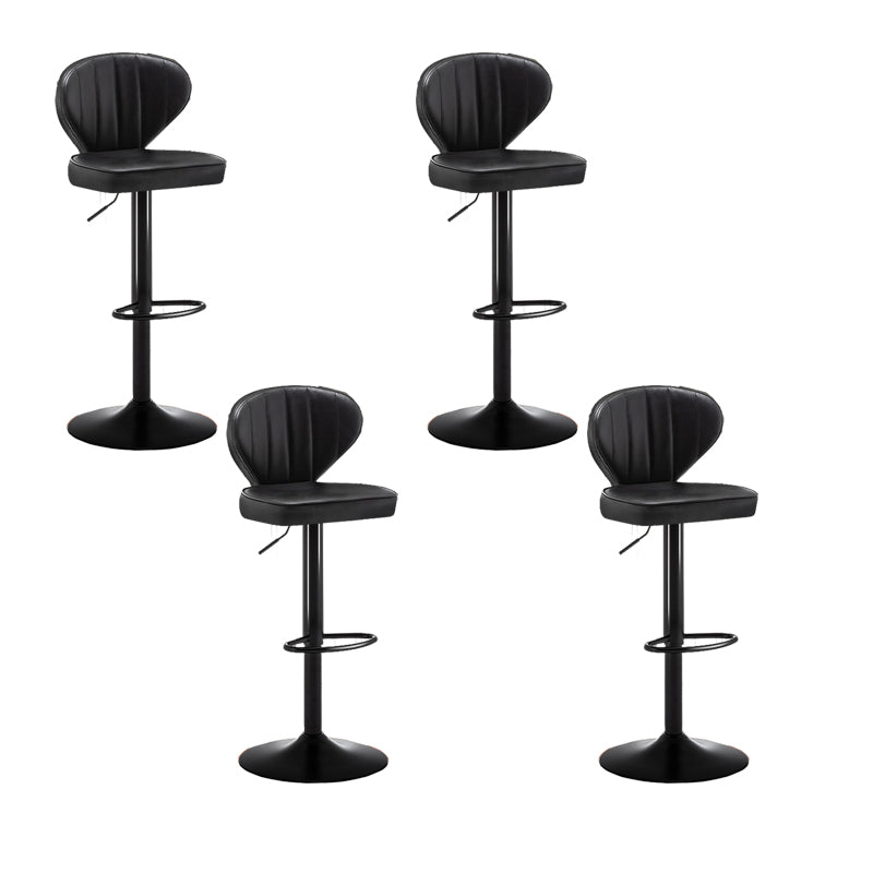 Home Swivel verstelbare hoogte Krukkruk Moderne matte afwerking Lederen barstool