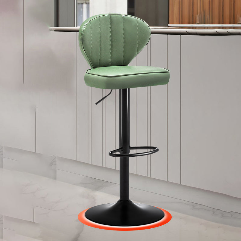 Home Swivel verstelbare hoogte Krukkruk Moderne matte afwerking Lederen barstool