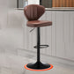 Home Swivel verstelbare hoogte Krukkruk Moderne matte afwerking Lederen barstool