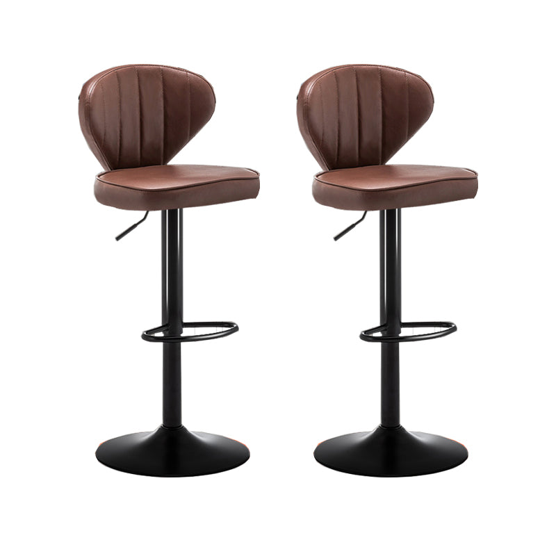 Home Swivel verstelbare hoogte Krukkruk Moderne matte afwerking Lederen barstool