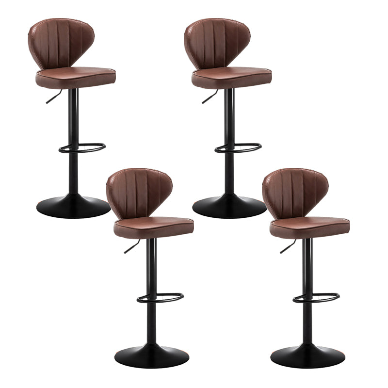 Home Swivel verstelbare hoogte Krukkruk Moderne matte afwerking Lederen barstool